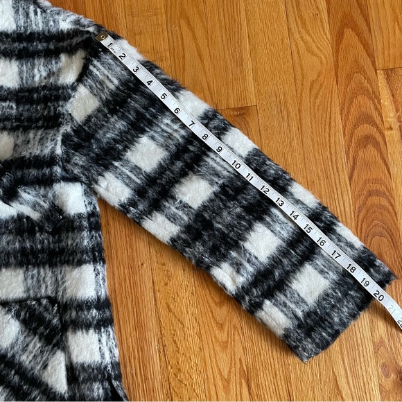 Ted Baker Tortis Checked Hooded Wool-Blend Coat sz US 2/UK 0 - Picture 6 of 12